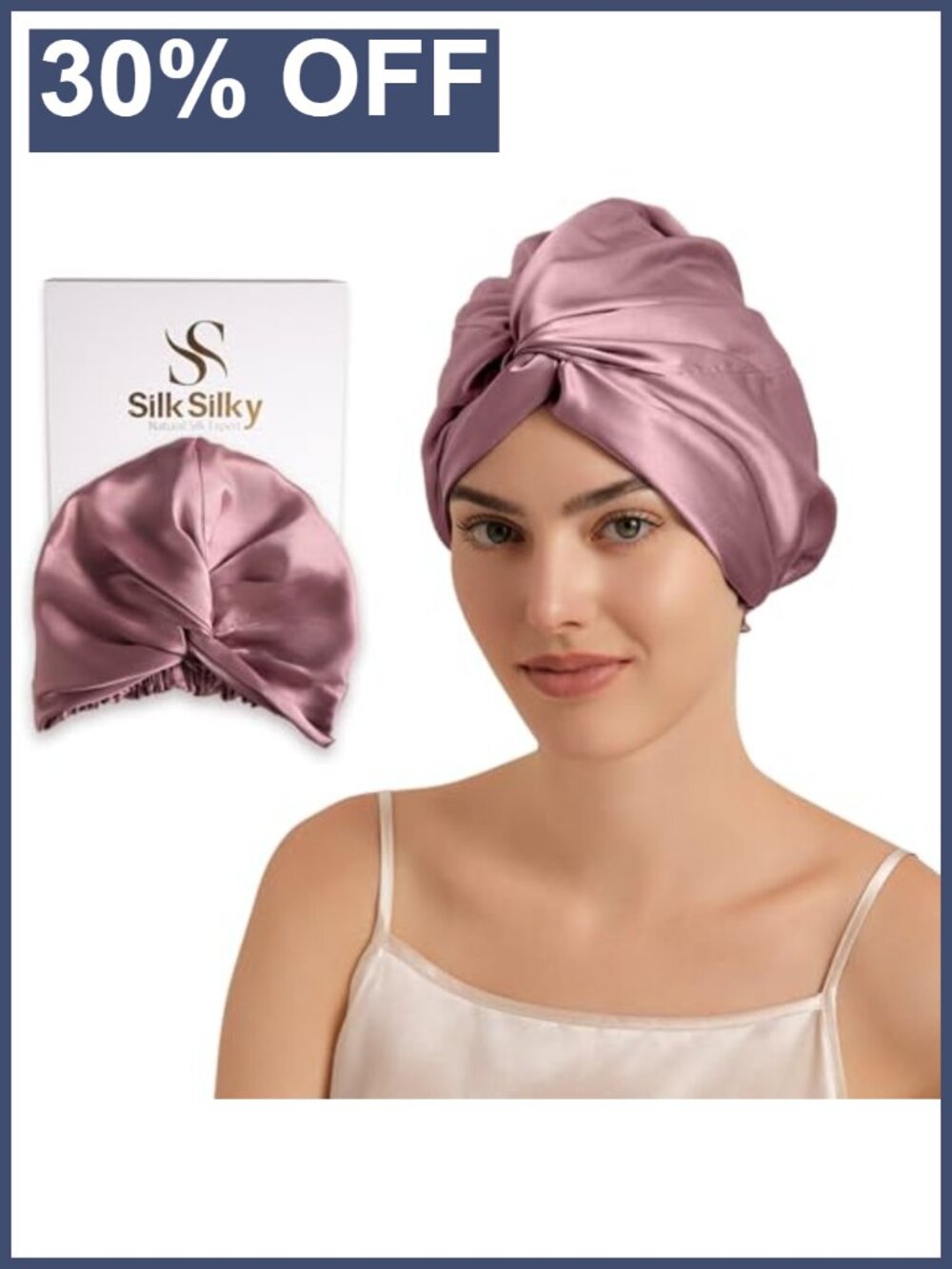 22 Momme 100% Mulberry Silk Bonnet for Sleeping, Adjustable Hair Cap